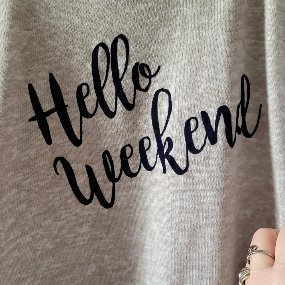 Hello Weekend Raglan Sleeve Top - Picture 3 of 6